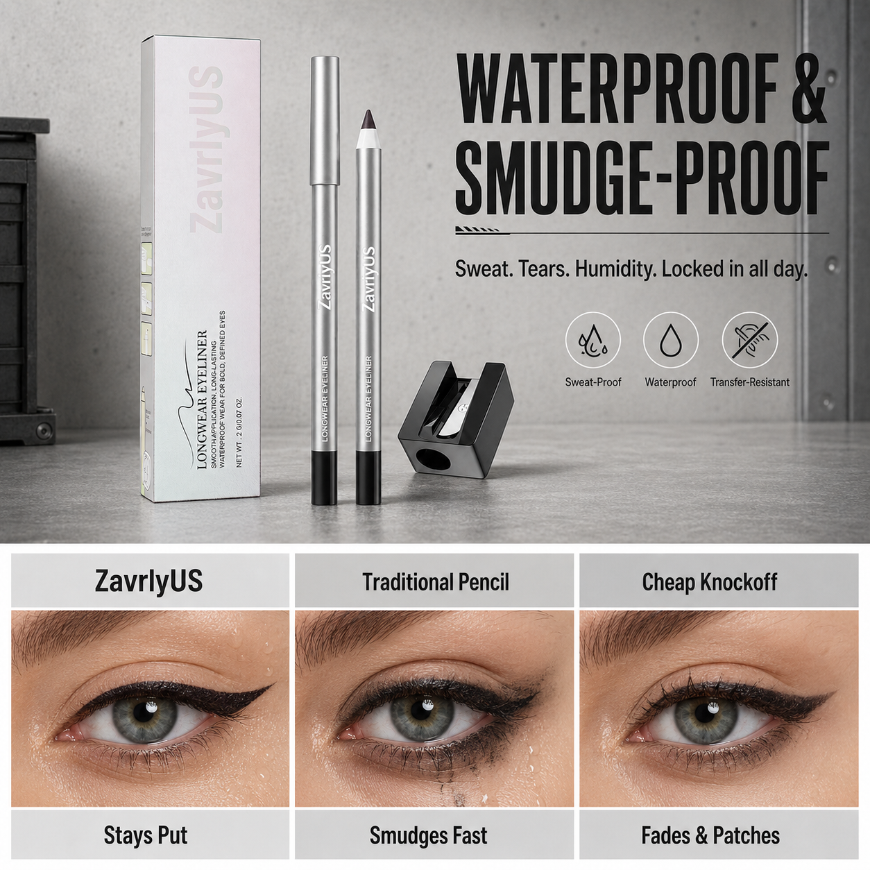 ✨Waterproof 1.5mm Precision Eyeliner Pencil🎨