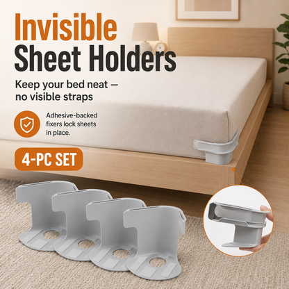 🛡️Invisible Bed Sheet Holders – 4-Corner Fixer Set