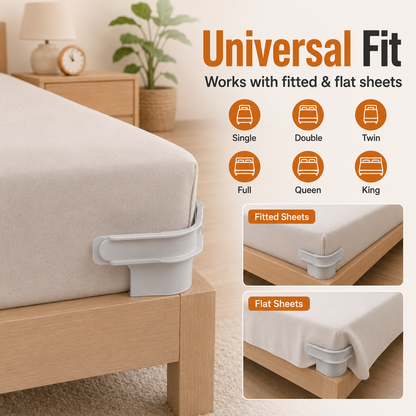 🛡️Invisible Bed Sheet Holders – 4-Corner Fixer Set
