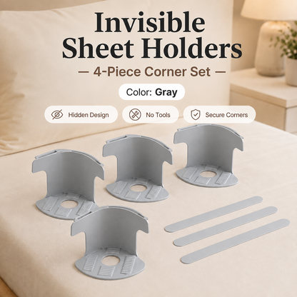🛡️Invisible Bed Sheet Holders – 4-Corner Fixer Set