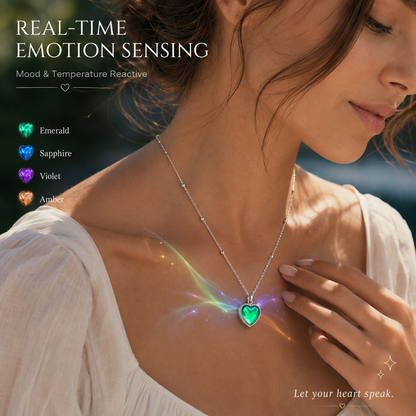 💖 Buy 1 Get 1 Free： Emotion-Sensing Mood Color-Changing Heart Necklace