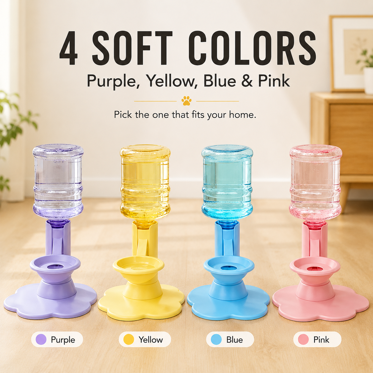 💧640ml Adjustable Gravity Pet Water Dispenser for Cats & Small Dogs