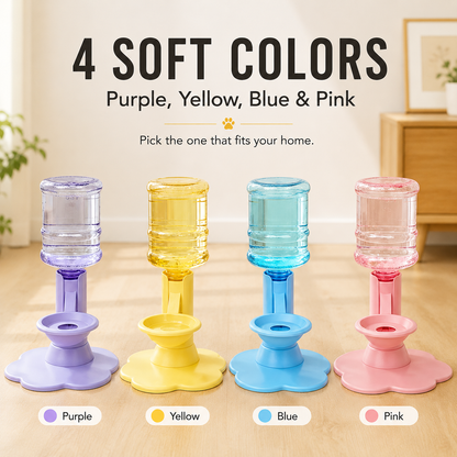 💧640ml Adjustable Gravity Pet Water Dispenser for Cats & Small Dogs