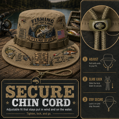 Fishing Is a Way of Life Boonie Hat | Wide-Brim Fishing Hat