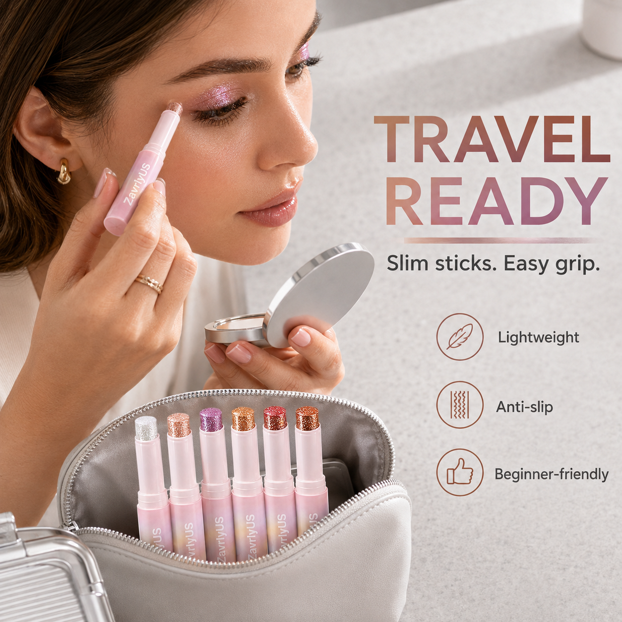6-Shade Cream Eyeshadow Stick Set