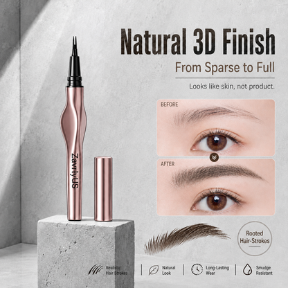 2-Tip Microblade Eyebrow Pen – Waterproof Hair-Like Strokes