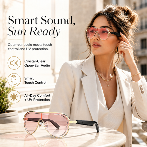 ✨ Smart Bluetooth Wireless Audio Sunglasses with Touch Control & UV Protection 🕶️