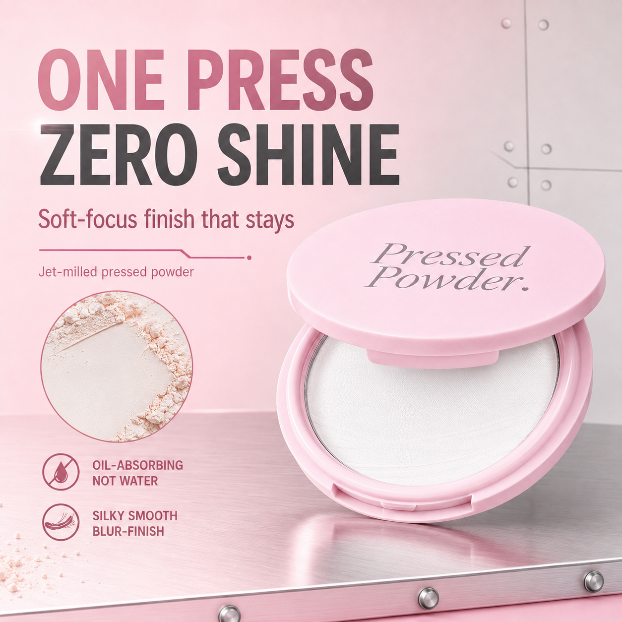 ✨Soft-Focus Oil-Control Pressed Powder