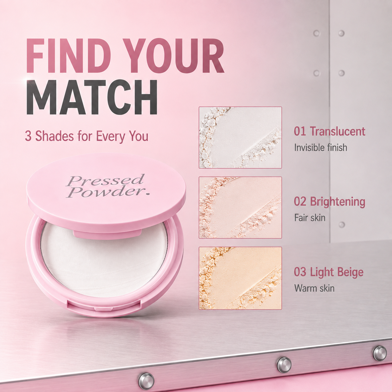✨Soft-Focus Oil-Control Pressed Powder