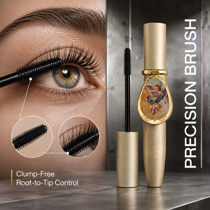 ✨Waterproof Mascara with Built-In Mirror & Silicone Brush