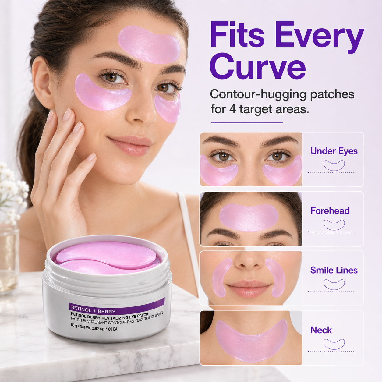 Retinol Berry Eye Patches for Puffiness & Fine Lines