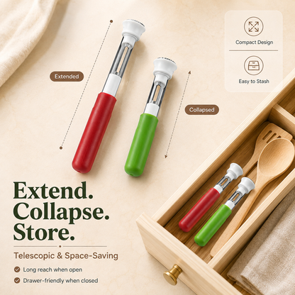2-in-1 Telescopic Apple Corer & Peeler