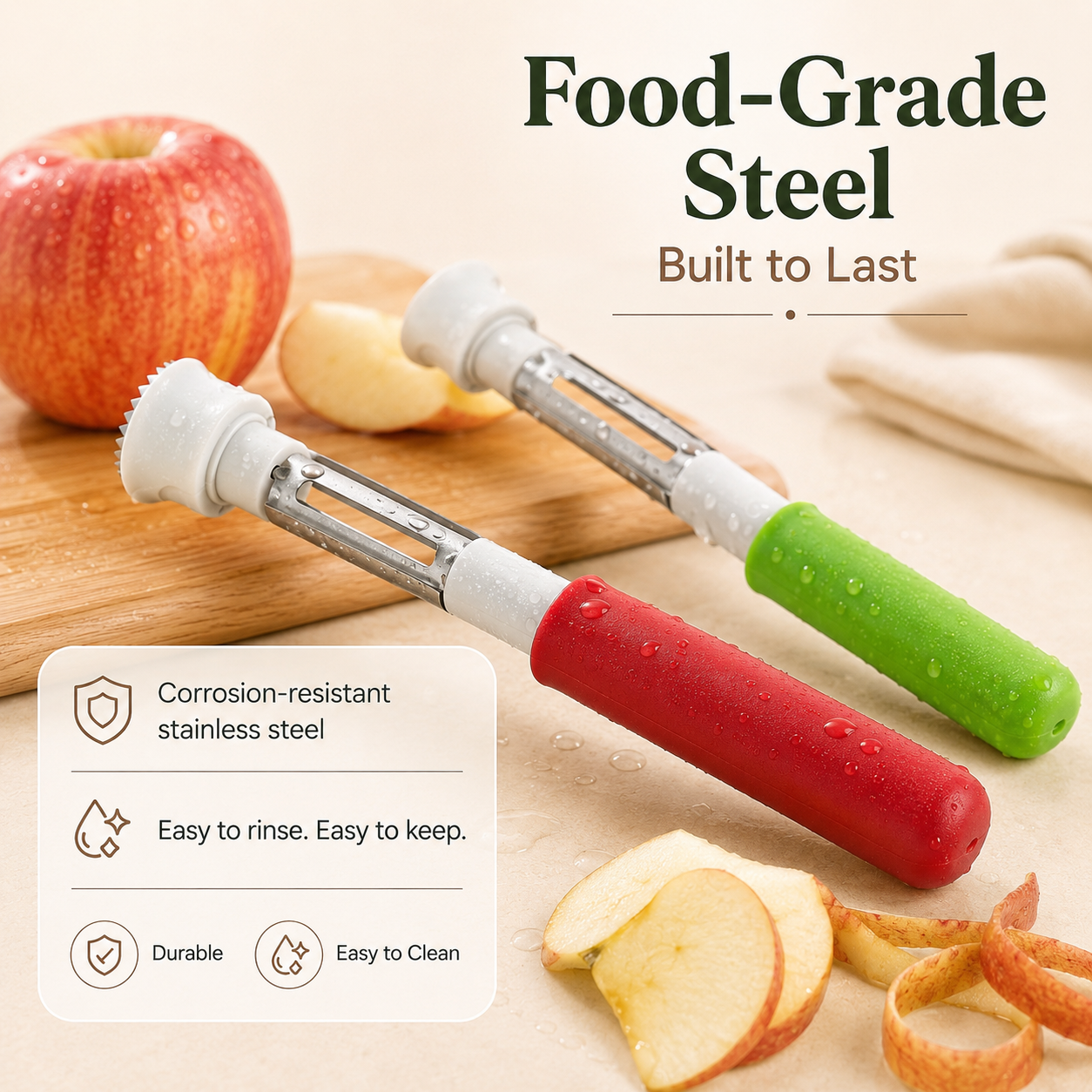 2-in-1 Telescopic Apple Corer & Peeler