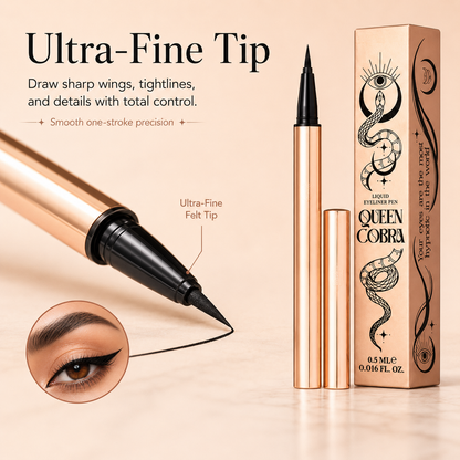 Queen Cobra Waterproof Liquid Eyeliner Pen | Jet Black