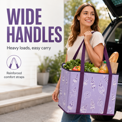 29L Insulated Grocery Cooler Bag | Foldable Waterproof Tote