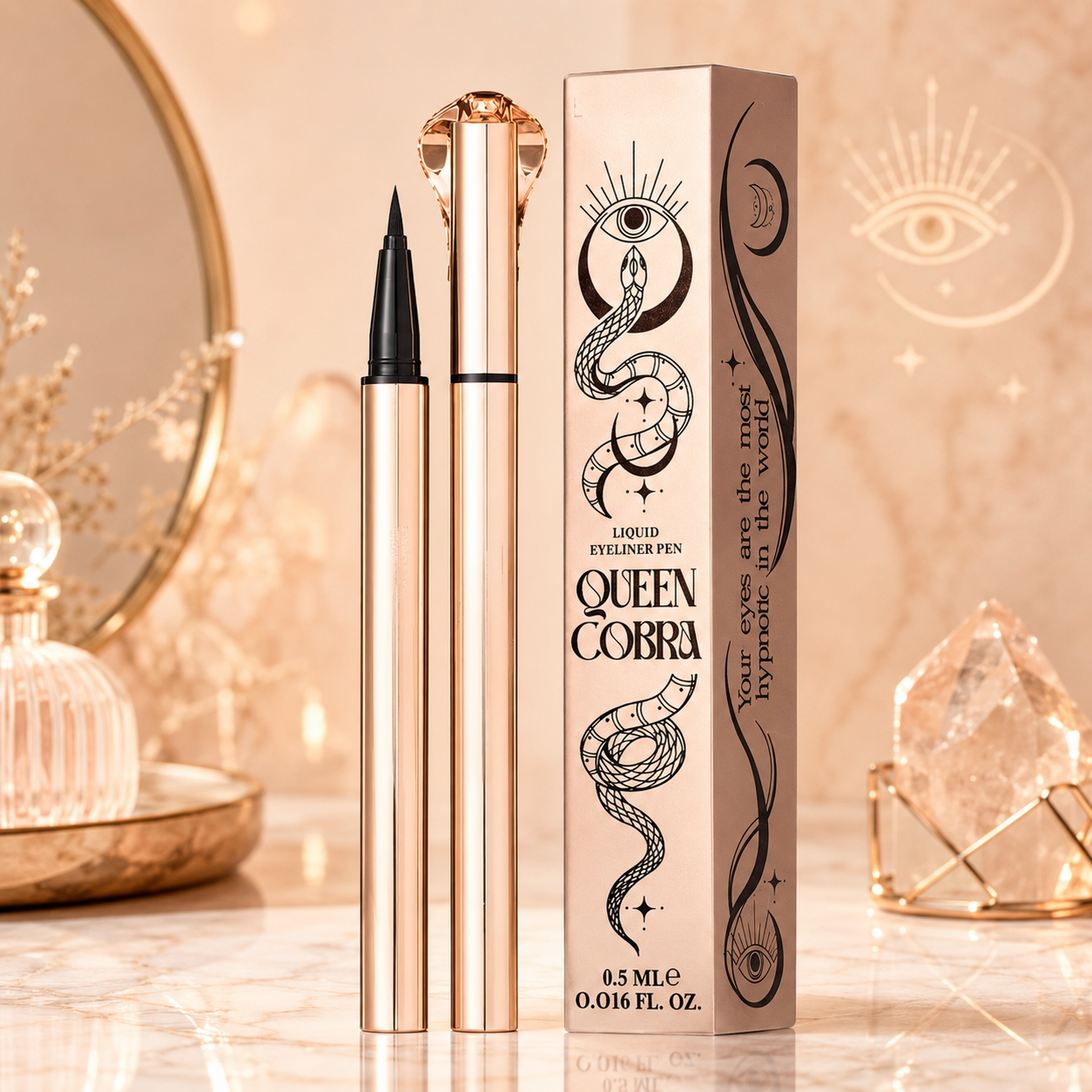 Queen Cobra Waterproof Liquid Eyeliner Pen | Jet Black