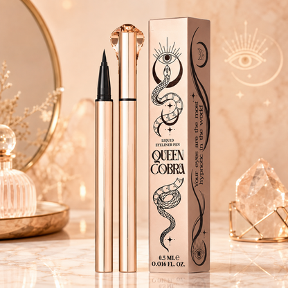 Queen Cobra Waterproof Liquid Eyeliner Pen | Jet Black