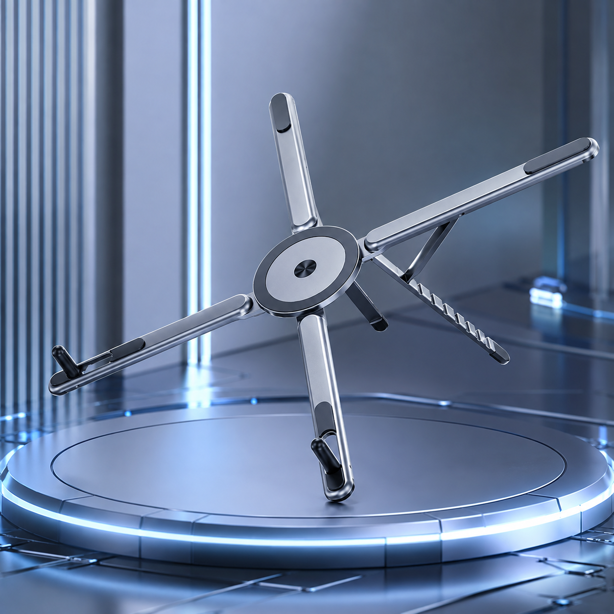 ⚡ Universal Magnetic Folding Tablet & Laptop Stand