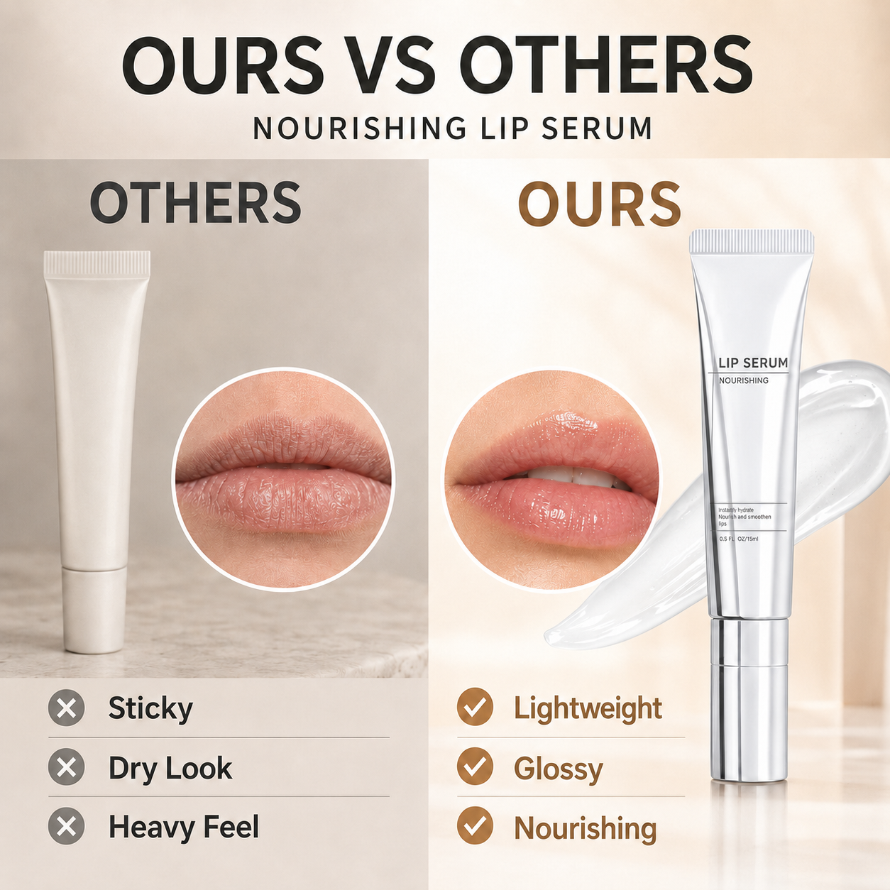 "Say Goodbye to Dry Flakes. Meet Your New Favorite Lip Serum."
