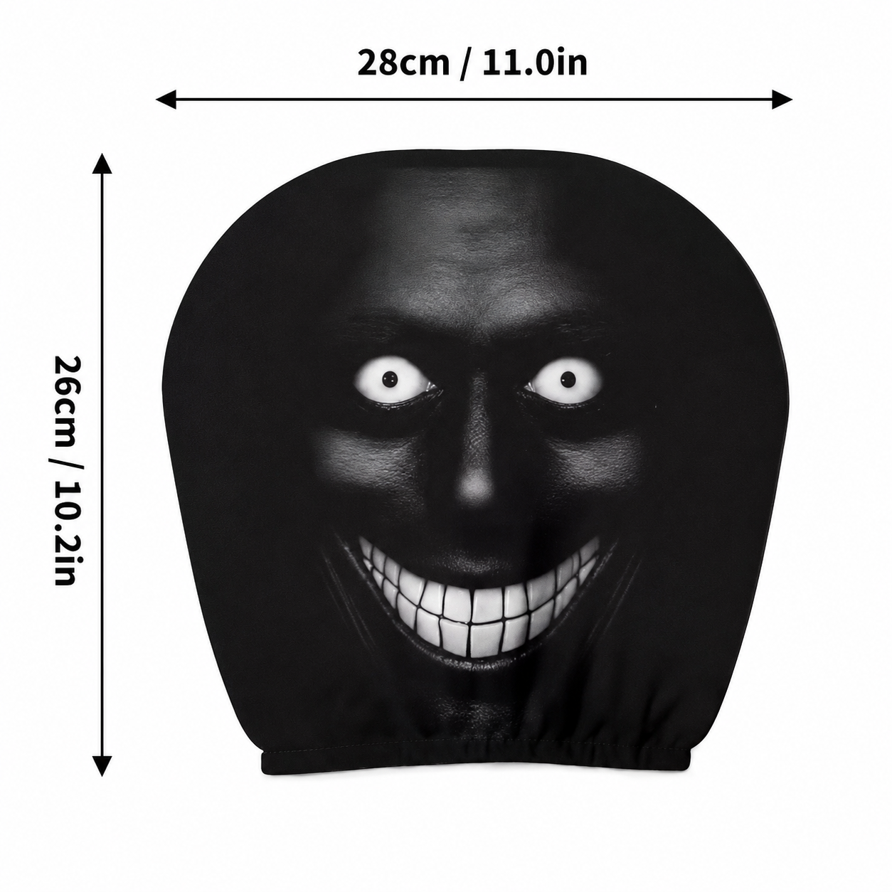 【Funny Face Stretch Car Headrest Cover】 🎭🚗