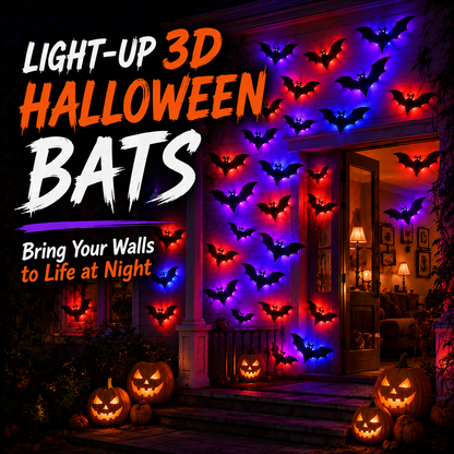 Glowing 3D Halloween Bat Decor 🦇🎃