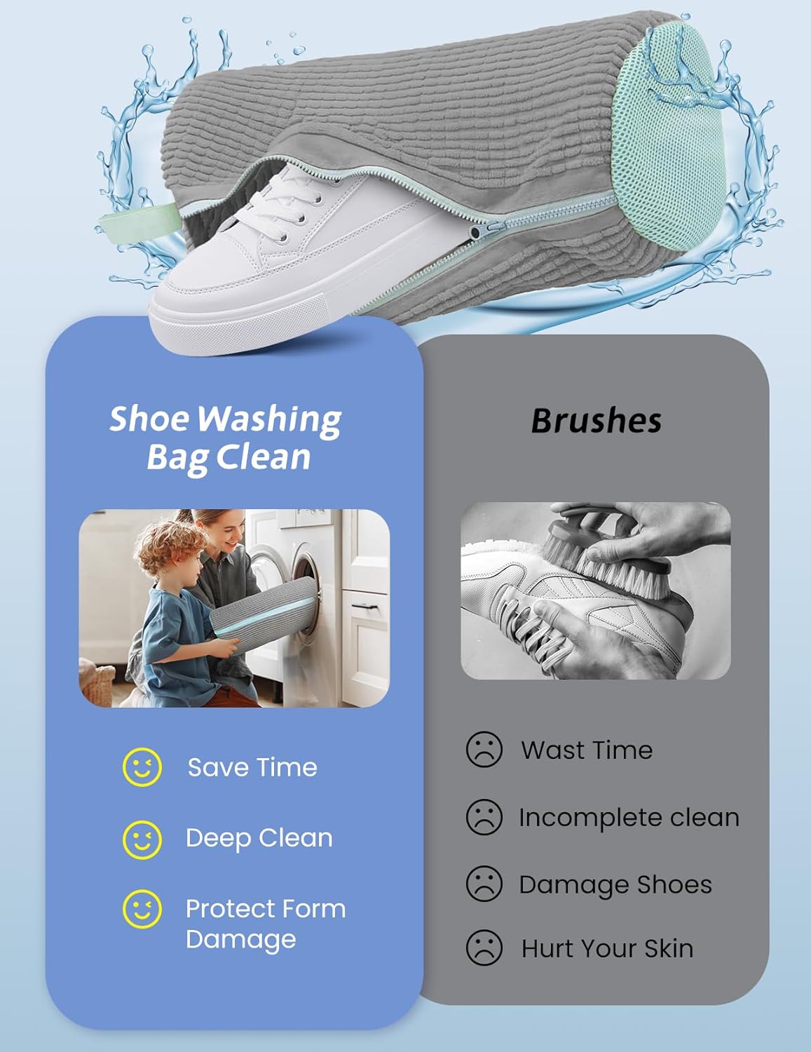 🧼 ShoeSpa 360° Washing Machine Shoe Bag