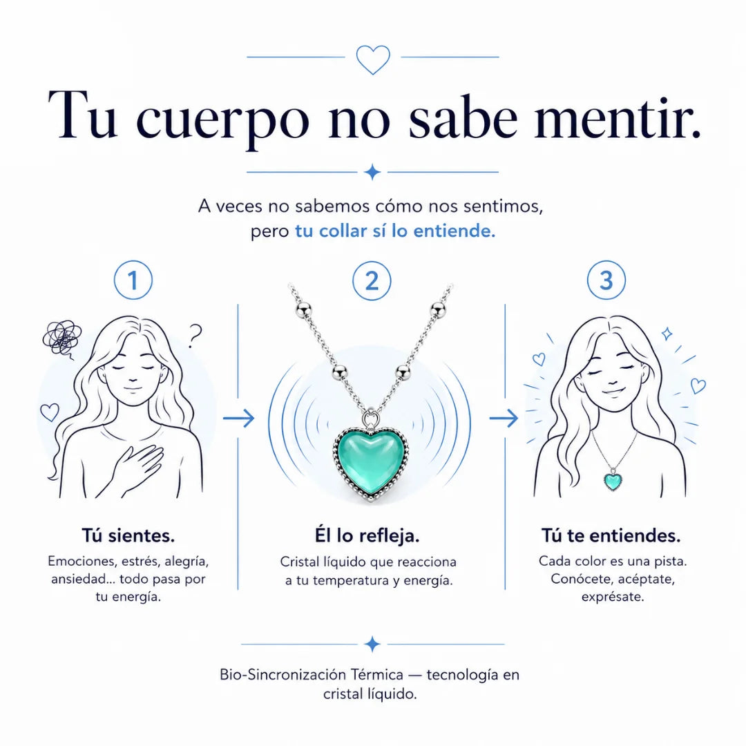 💖 Buy 1 Get 1 Free： Emotion-Sensing Mood Color-Changing Heart Necklace