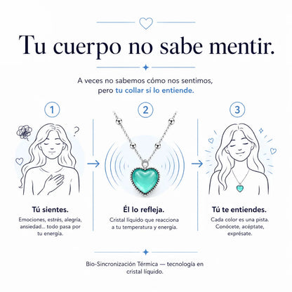 💖 Buy 1 Get 1 Free： Emotion-Sensing Mood Color-Changing Heart Necklace