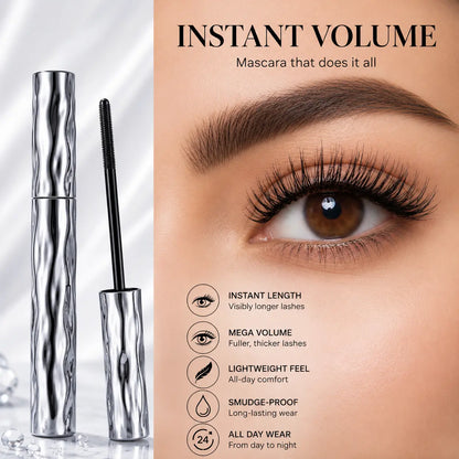 Waterproof Lengthening & Curling Black Mascara