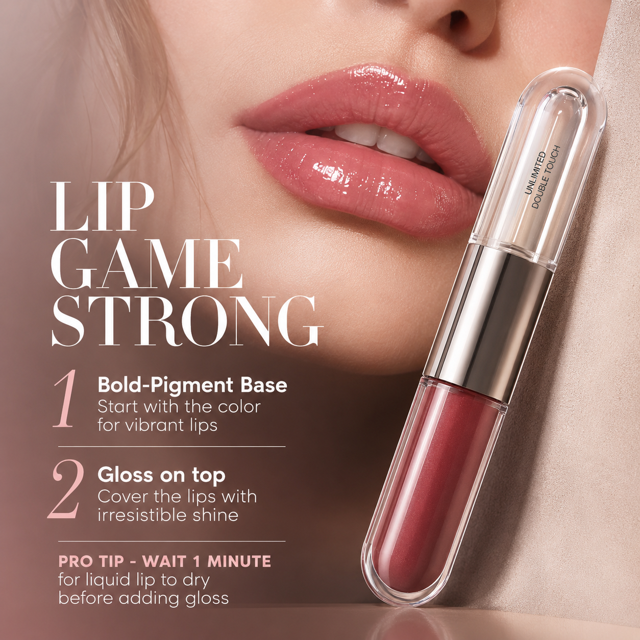 💄 2-in-1 Double Touch Long-Wear Liquid Lipstick & Glass Gloss