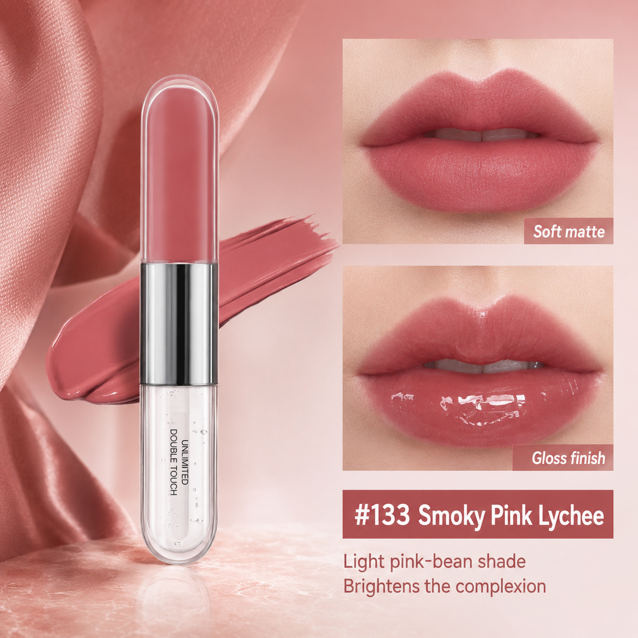 💄 2-in-1 Double Touch Long-Wear Liquid Lipstick & Glass Gloss