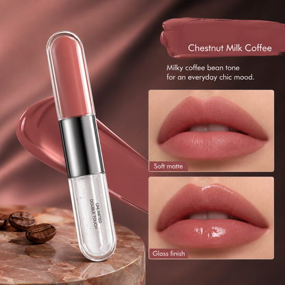 💄 2-in-1 Double Touch Long-Wear Liquid Lipstick & Glass Gloss