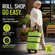 2-in-1 Rolling Grocery Tote & Foldable Trolley Bag