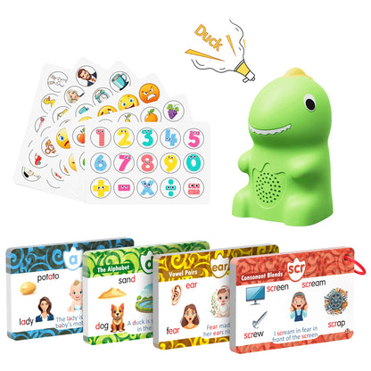 🦖 Dinosaur Talking Flash Cards for Toddlers – 592 Words