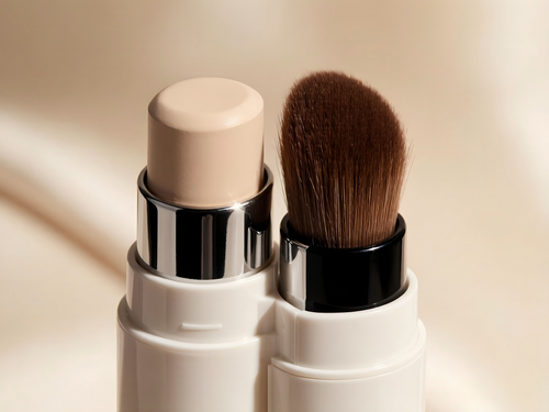 ♀️2-in-1 Color Changing Foundation Stick with Brush 💧 Collagen Infused🤎