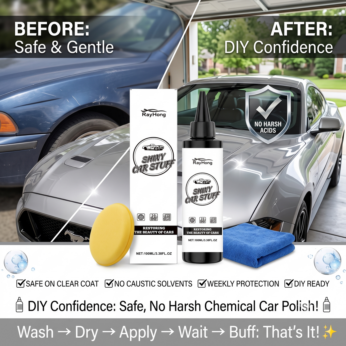 Shiny Car Stuff™ | Premium Faded Paint Restorer & Coating Kit