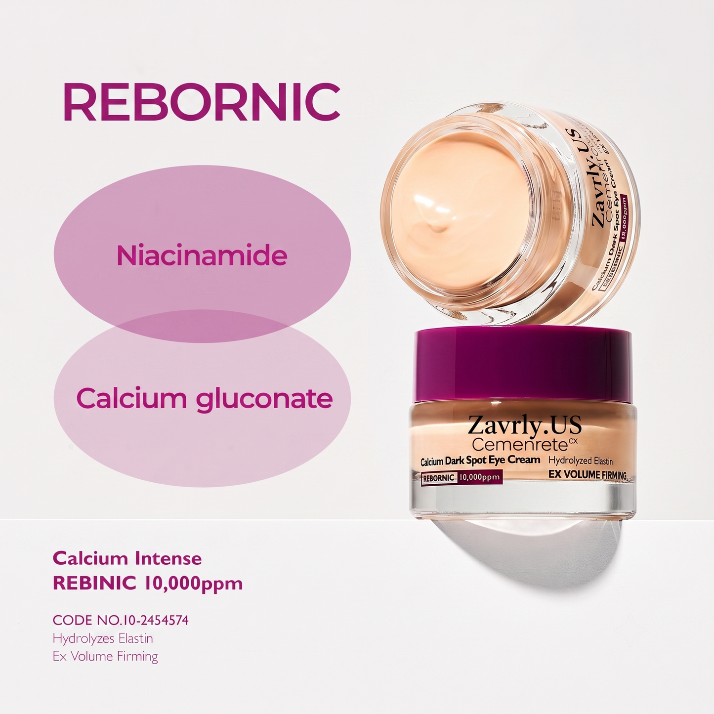 💎 Calcium Dark Spot Eye Cream | Firming & Line-Blurring Treatment