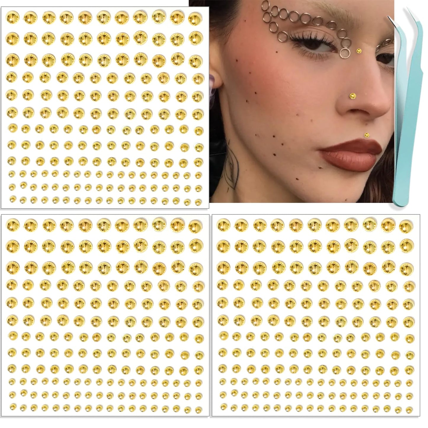 ✨Fake Piercings - Nose Ring, Eyebrow, Lip Ring, Labret Studs & More