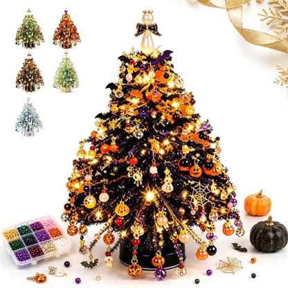 DIY Crystal Bead Christmas Tree Kit with Warm LED Lights
