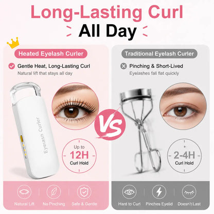 Rechargeable Electric Heated Eyelash Curler - Perfect Lash Curl in Seconds 👁️✨