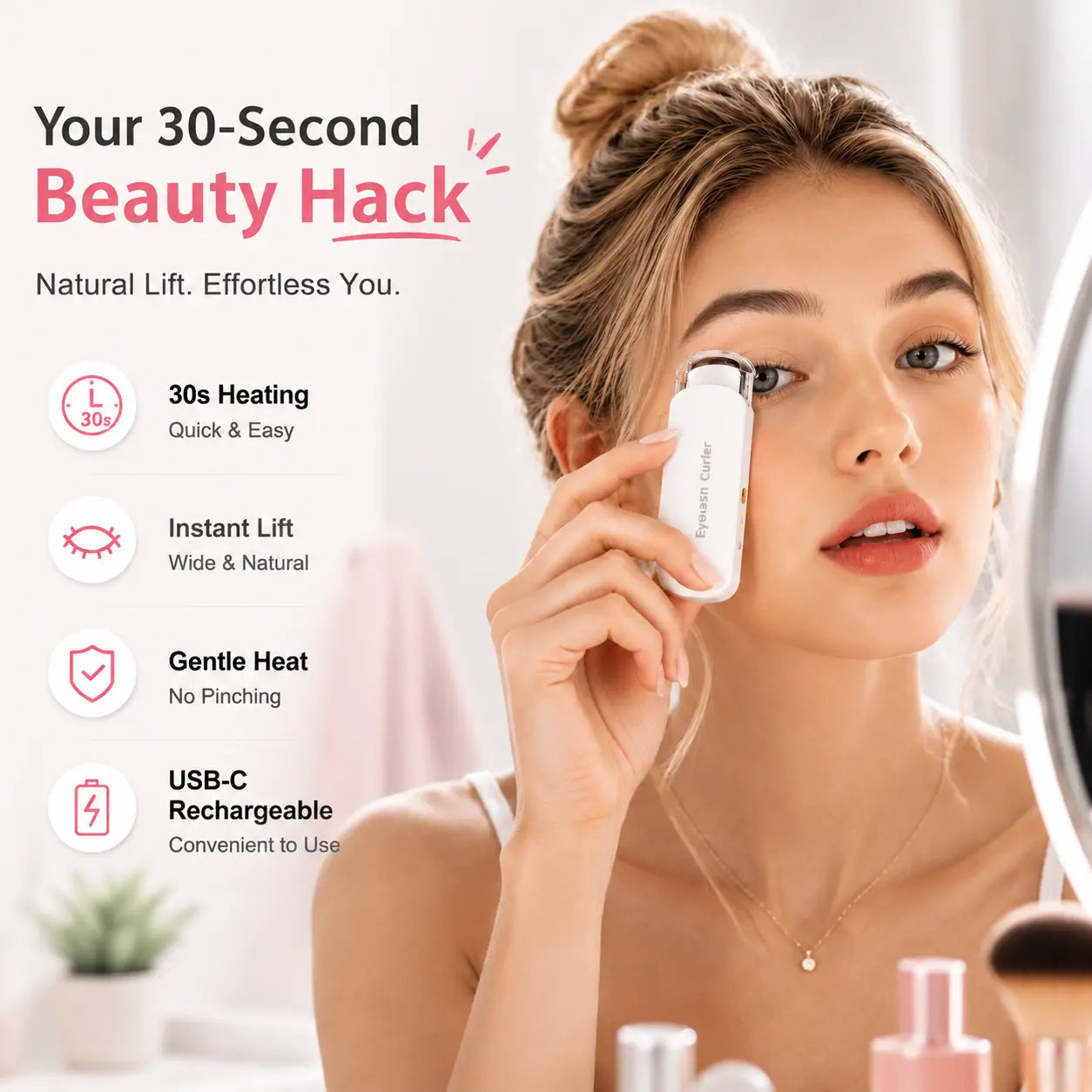 Rechargeable Electric Heated Eyelash Curler - Perfect Lash Curl in Seconds 👁️✨