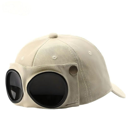 Men's Pilot Goggle Baseball Cap | Vintage Aviator Hat