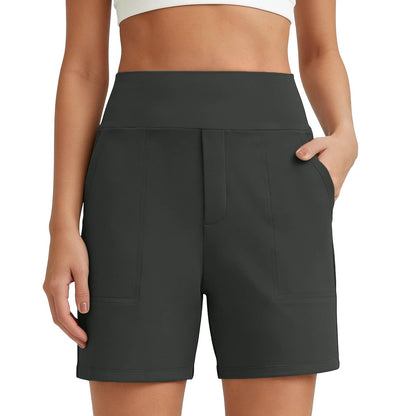 Women's High-Waisted Athletic Bermuda Shorts with Pockets – Running, Yoga, Summer Casual Activewear(Buy 2 Free Shipping)