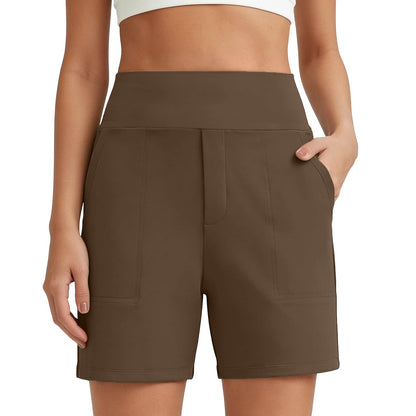 Women's High-Waisted Athletic Bermuda Shorts with Pockets – Running, Yoga, Summer Casual Activewear(Buy 2 Free Shipping)