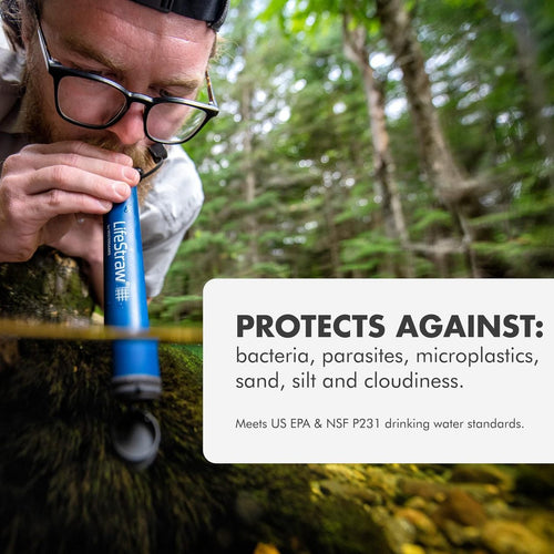 Ultralight Survival Water Filter Straw - 1,000 Gallon Capacity
