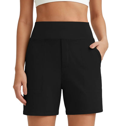 Women's High-Waisted Athletic Bermuda Shorts with Pockets – Running, Yoga, Summer Casual Activewear(Buy 2 Free Shipping)