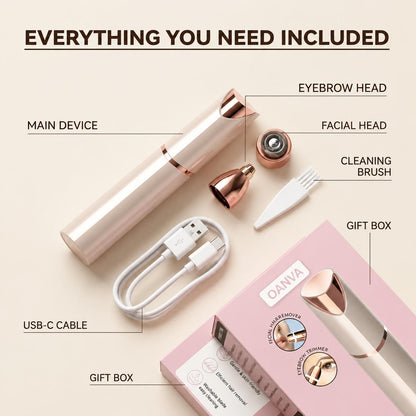 ✨ Smooth Skin in Seconds — 2 in 1 Facial & Eyebrow Hair Trimmer 💖