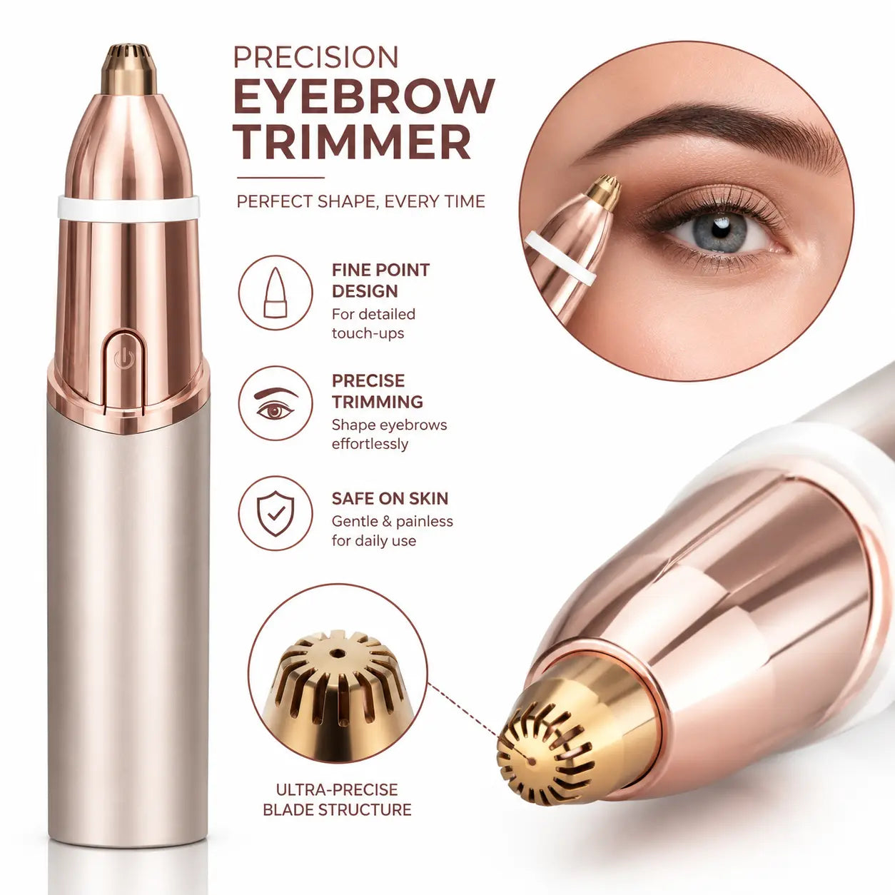 ✨ Smooth Skin in Seconds — 2 in 1 Facial & Eyebrow Hair Trimmer 💖