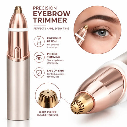 ✨ Smooth Skin in Seconds — 2 in 1 Facial & Eyebrow Hair Trimmer 💖