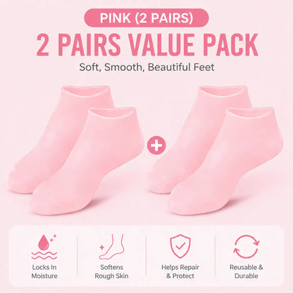 🧼 Reusable Silicone Moisturizing Foot Socks – Full-Cover Gel Foot Care